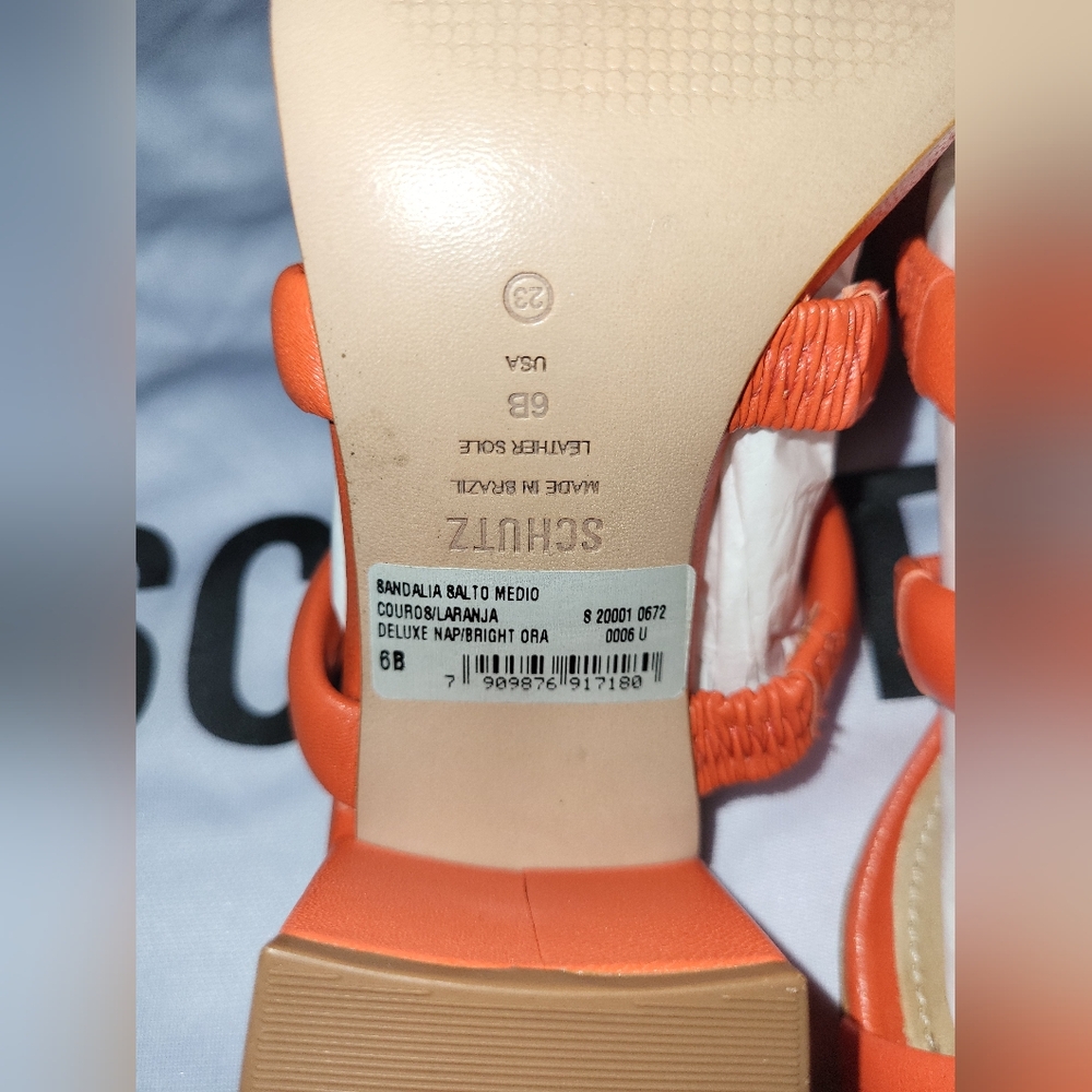 SCHUTZ Orange Women's Sandals* - Picture 2 of 2